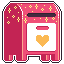 pixel art pink mailbox